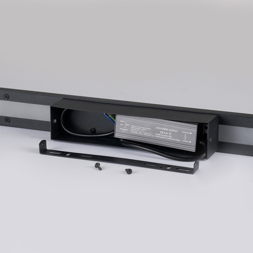 Brilagi - Aplique de parede exterior LUNA LED/30W/230V 3000K IP65 150 cm preto IRC 90
