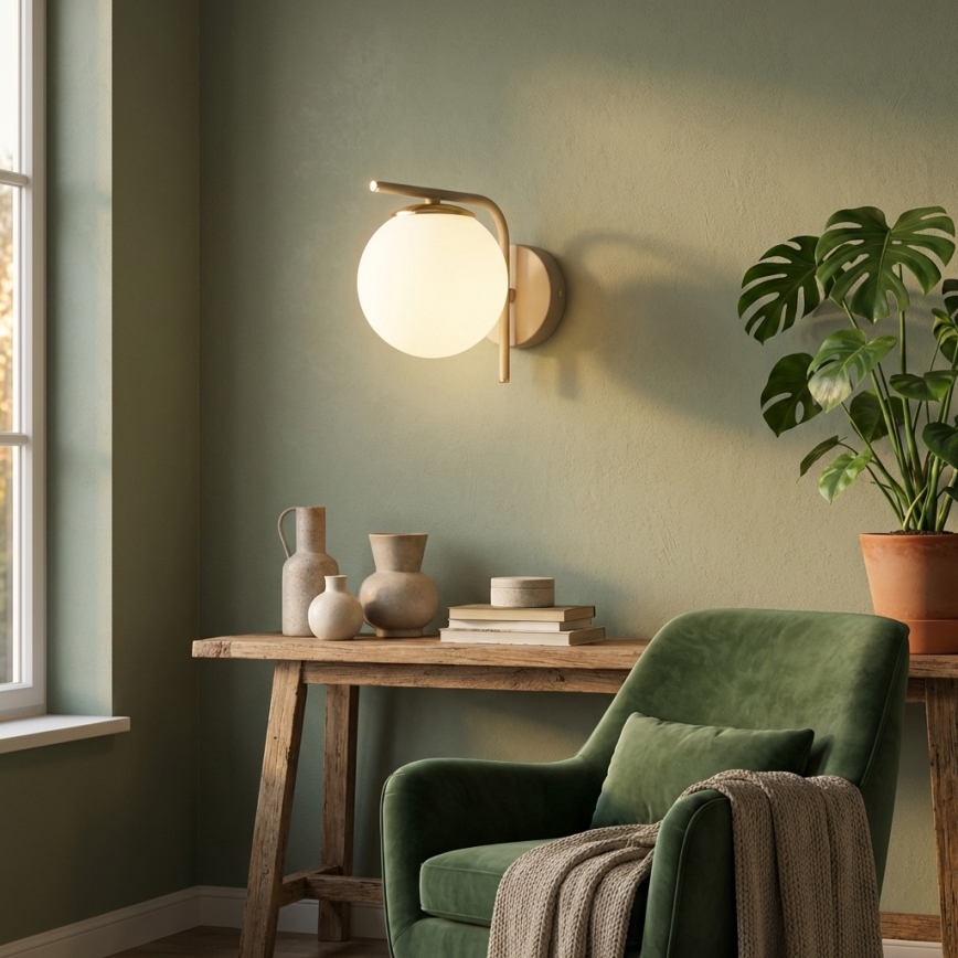 Brilagi - Arandela MILO ECRU 1xE27/60W/230V bege/dourada