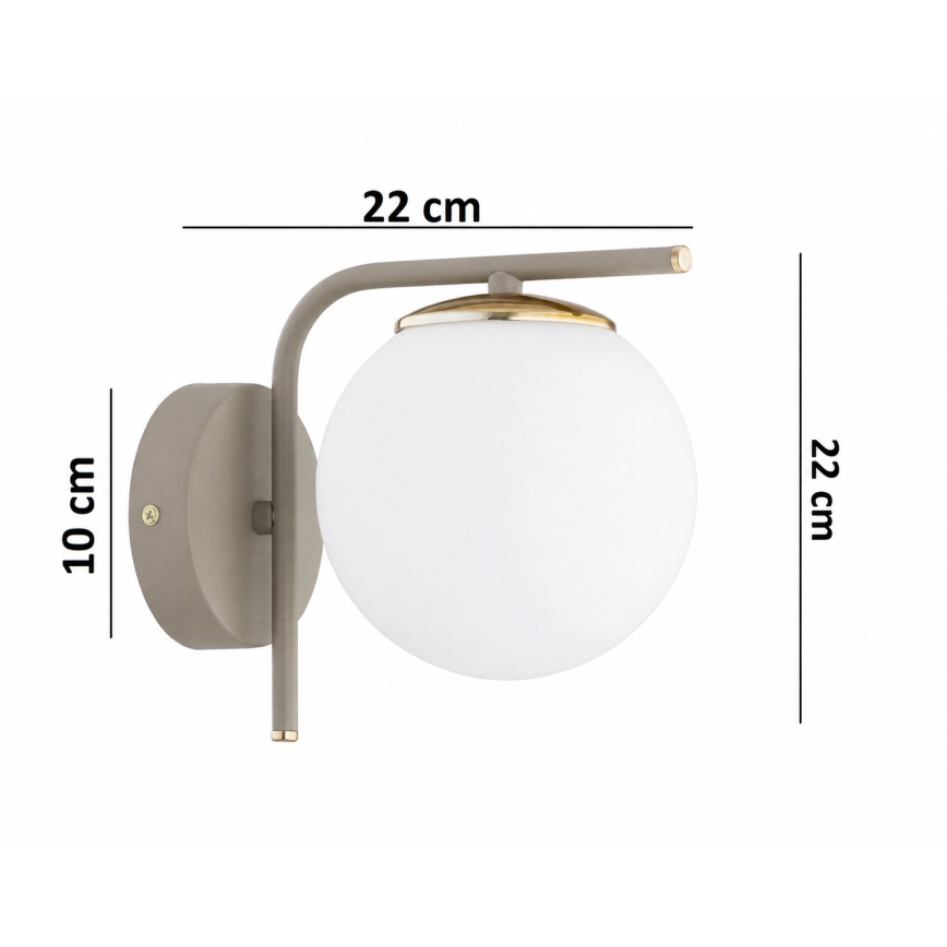 Brilagi - Arandela MILO ECRU 1xE27/60W/230V bege/dourada