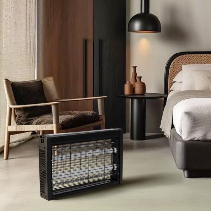 Brilagi - Armadilha eléctrica para insectos 2xUV/18W/230V 100 m2 preta