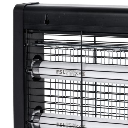 Brilagi - Armadilha elétrica para insetos 2xUV/10W/230V 60 m2 preta