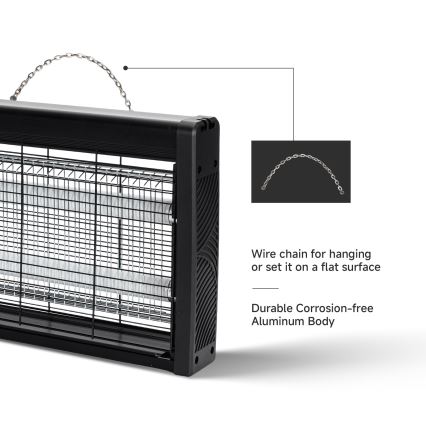 Brilagi - Armadilha elétrica para insetos 2xUV/18W/230V 100 m2