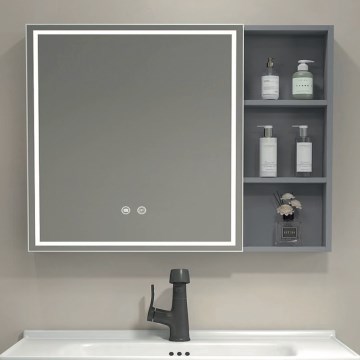 BRILAGI - Armário de casa de banho espelhado com iluminação LED NOTO SINGLE 78x65 cm