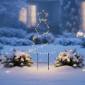 BRILAGI - Árvore de Natal LED para exterior, alimentada por 3xAA, IP44, 68 x 29 cm