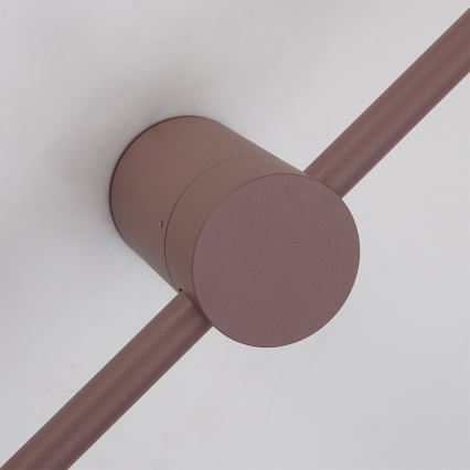 Brilagi - AURA Aplique de parede exterior LED/12W/230V 3000K IP54 65 cm castanho CRI 90