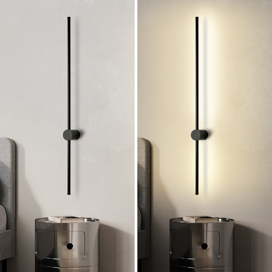 Brilagi - Aplique de parede LED para exterior AURA LED/20W/230V 4000K IP54 97 cm preto CRI 90