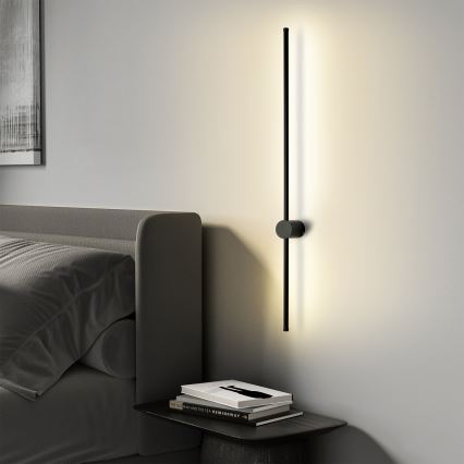 Brilagi - Aplique de parede LED para exterior AURA LED/20W/230V 4000K IP54 97 cm preto CRI 90