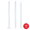 Brilagi - Barra metálica para poste de iluminación exterior URBAN 3 m mástil Ø 58 mm blanco
