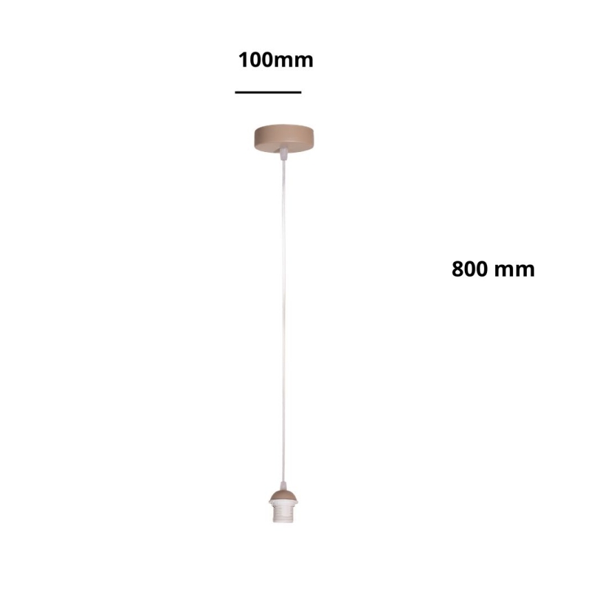 Brilagi - Cabo de alimentação PARTY 1xE27/60W/230V, Ø 10 cm, bege