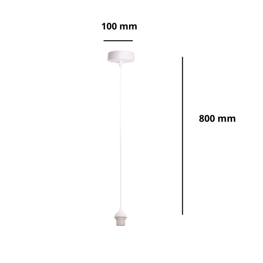 Brilagi - Cabo de alimentação PARTY 1xE27/60W/230V Ø 10 cm branco