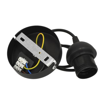 Brilagi - Cabo de alimentação PARTY 1xE27/60W/230V Ø 10 cm preto