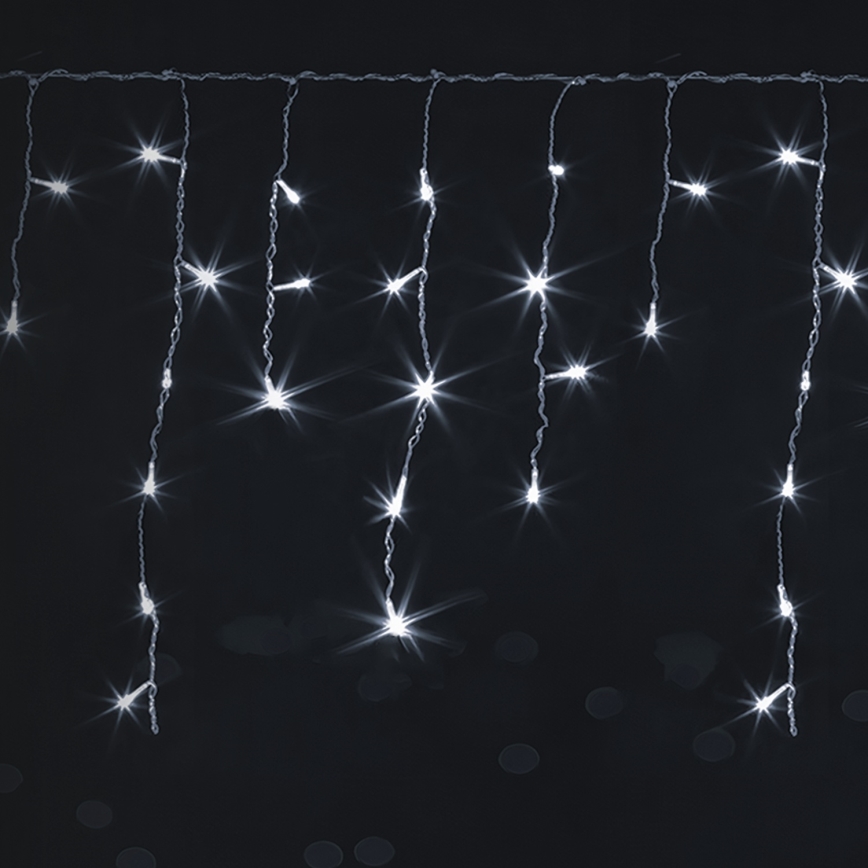 Brilagi - Cadeia de luzes de Natal LED para exterior 200xLED/8 funções 13x0,6m IP44 branco frio