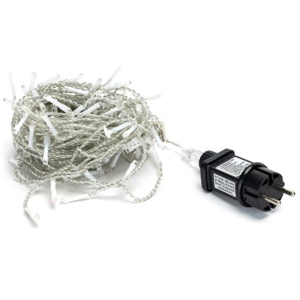 Brilagi - Cadeia de luzes de Natal LED para exterior 200xLED/8 funções 13x0,6m IP44 branco frio