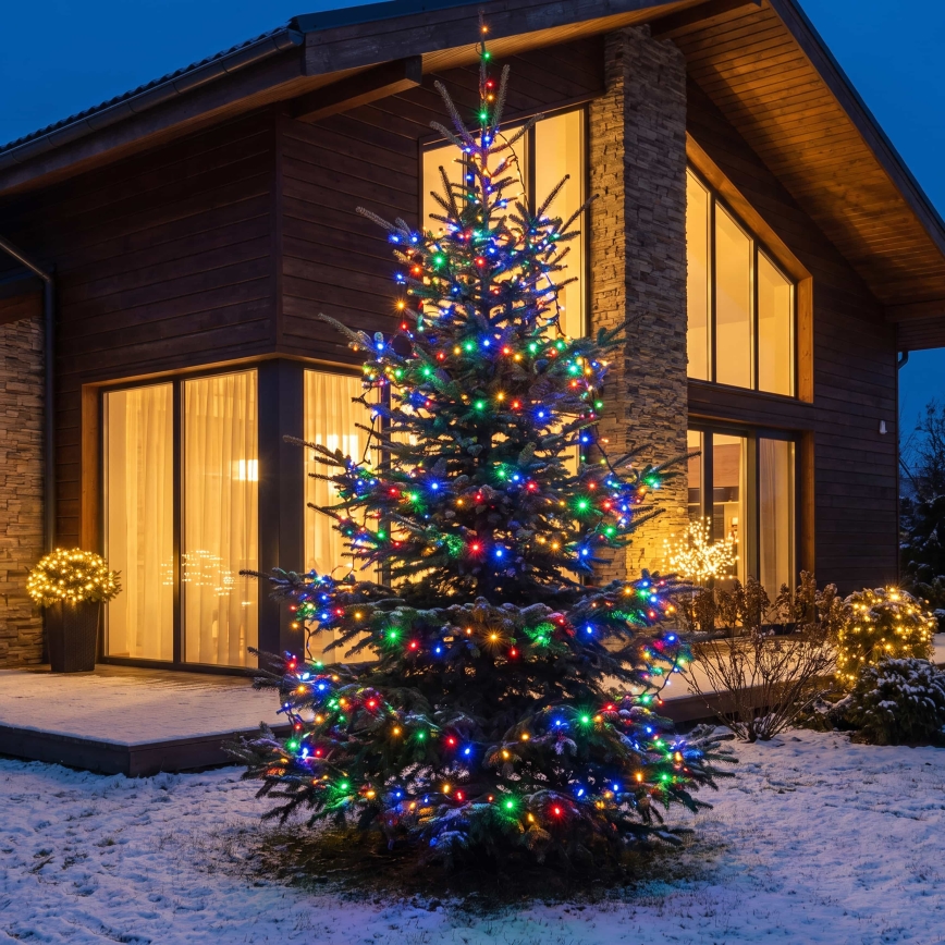 BRILAGI - Cadeia de luzes LED para exterior, 100 LEDs/8 funções, 13 m, IP44, multicolorido