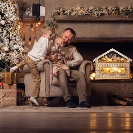 Brilagi - Calendário de Advento LED LED/2xAA pinho