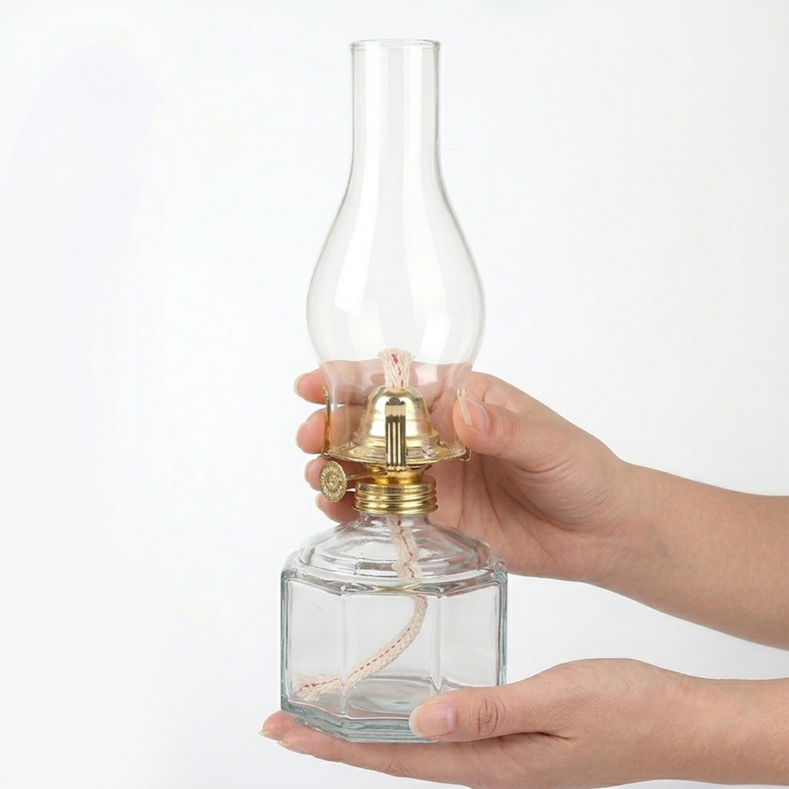 Brilagi - Candeeiro a petróleo MERLIN transparente