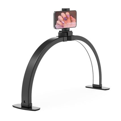 Brilagi - Candeeiro de mesa arqueado LED regulável com suporte RADIO LED/25W/24/230V 3000/4000/6500K preto