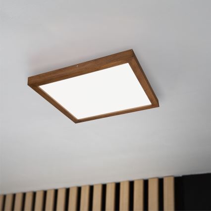 Brilagi - Plafon LED para banheiro WOODY FRAME LED/50W/230V 60x60 cm IP44 carvalho cerejeira