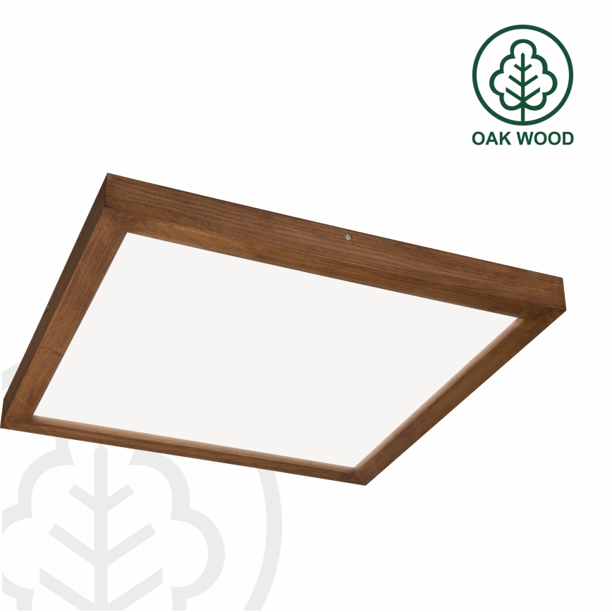 Brilagi - Plafon LED para banheiro WOODY FRAME LED/50W/230V 60x60 cm IP44 carvalho cerejeira