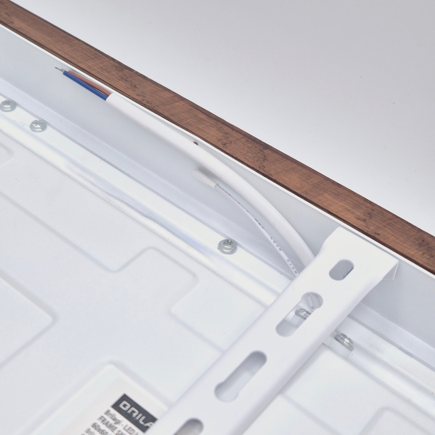 Brilagi - Plafon LED para banheiro WOODY FRAME LED/50W/230V 60x60 cm IP44 carvalho cerejeira