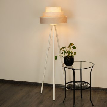 Brilagi - Candeeiro de chão ALASKA LUNETA 1xE27/15W/230V cinzento/creme