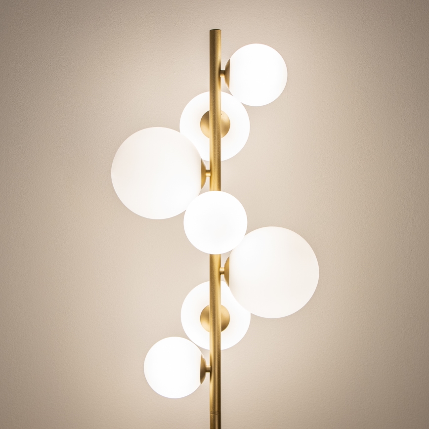 Brilagi - Candeeiro de chão LED MILLA 7xG9/3W/230V dourado/branco