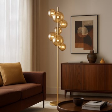 Brilagi - Candeeiro de chão LED MILLA 7xG9/3W/230V dourado