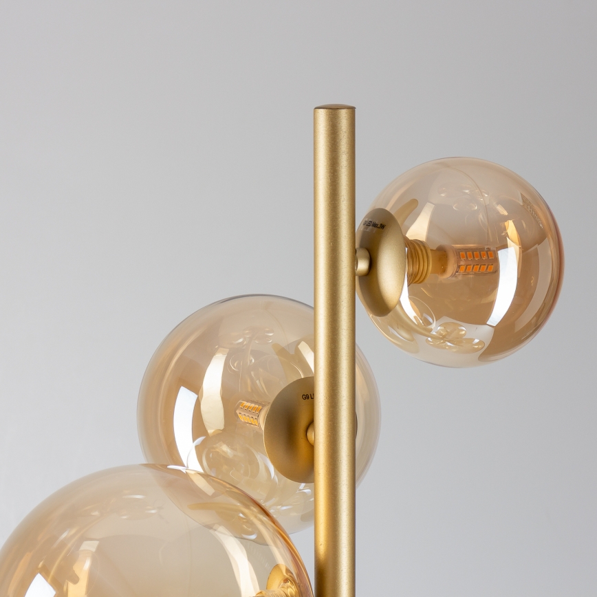 BRILAGI - Candeeiro de chão LED MILLA 7xG9/3W/230V dourado