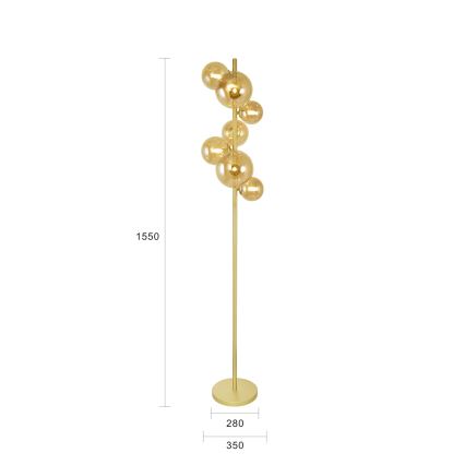 Brilagi - Candeeiro de chão LED MILLA 7xG9/3W/230V dourado
