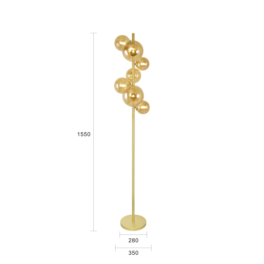 Brilagi - Candeeiro de chão LED MILLA 7xG9/3W/230V dourado