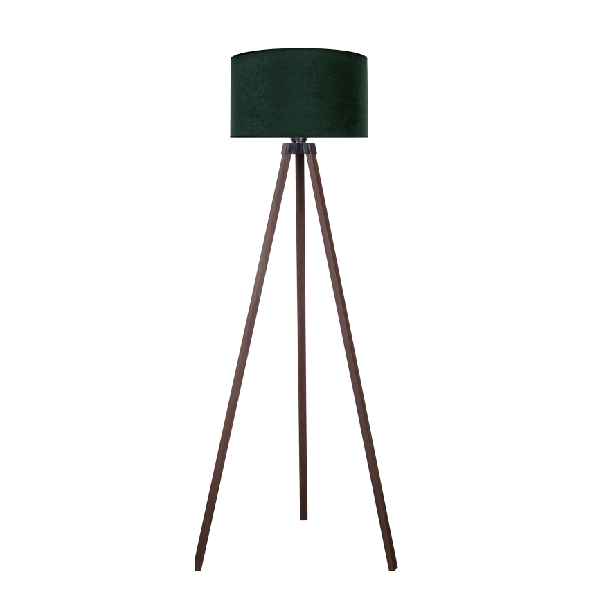 Brilagi - Candeeiro de chão VELVET 1xE27/60W/230V castanho/verde