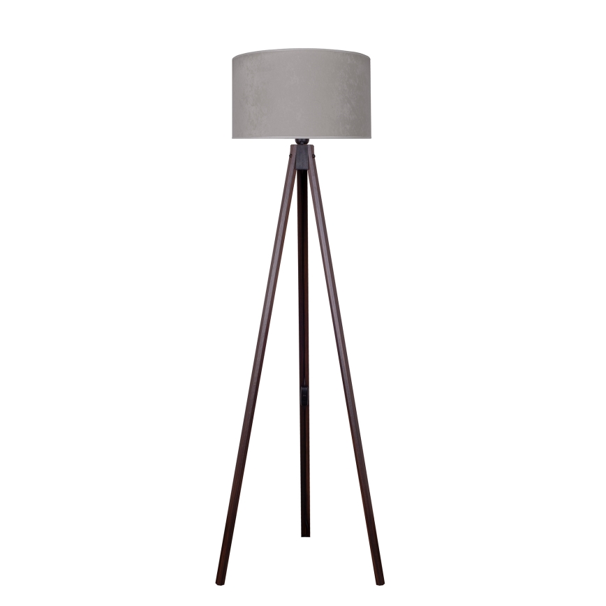 Brilagi - Candeeiro de chão VELVET 1xE27/60W/230V wenge/cinzento