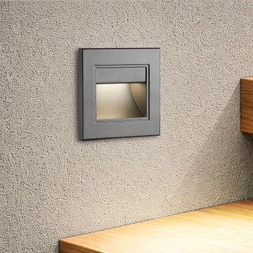 Brilagi - Candeeiro de escada LED STEP LIGHT, 1,5W/230V, IP44, antracite