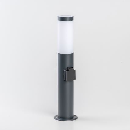 BRILAGI - Candeeiro de exterior com tomada ELIA 1xE27/20W/230V IP44 50 cm antracite