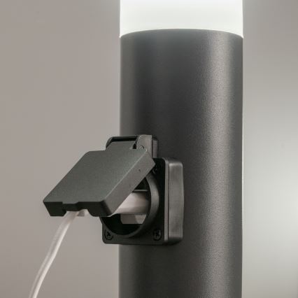 BRILAGI - Candeeiro de exterior com tomada ELIA 1xE27/20W/230V IP44 50 cm antracite
