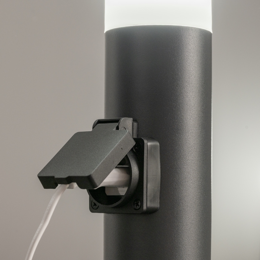 BRILAGI - Candeeiro de exterior com tomada ELIA 1xE27/20W/230V IP44 50 cm antracite
