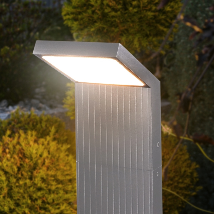 Brilagi - Candeeiro de exterior LED RIANO LED/8W/230V prateado IP65 80 cm