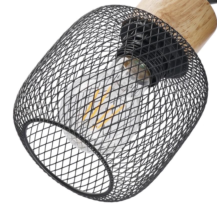 Brilagi - Candeeiro de focos BASKLITE 2xE27/15W/230V madeira/preto