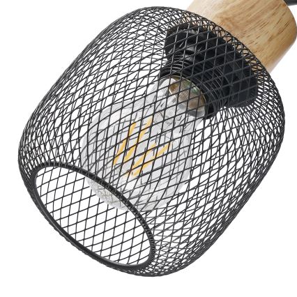 Brilagi - Candeeiro de focos BASKLITE 2xE27/15W/230V seringueira/preto