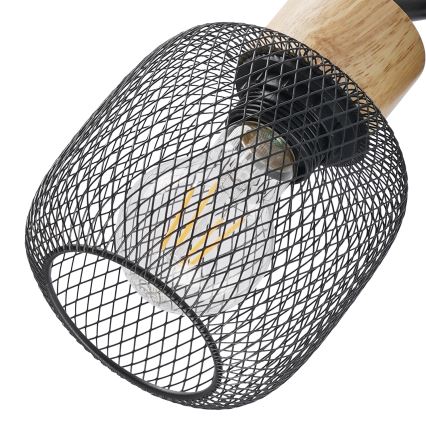 Brilagi - Candeeiro de focos BASKLITE 3xE27/15W/230V seringueira/preto