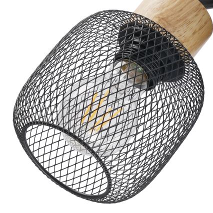 Brilagi - Candeeiro de focos BASKLITE 4xE27/15W/230V madeira/preto