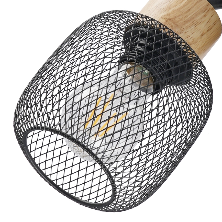 Brilagi - Candeeiro de focos BASKLITE 4xE27/15W/230V madeira/preto