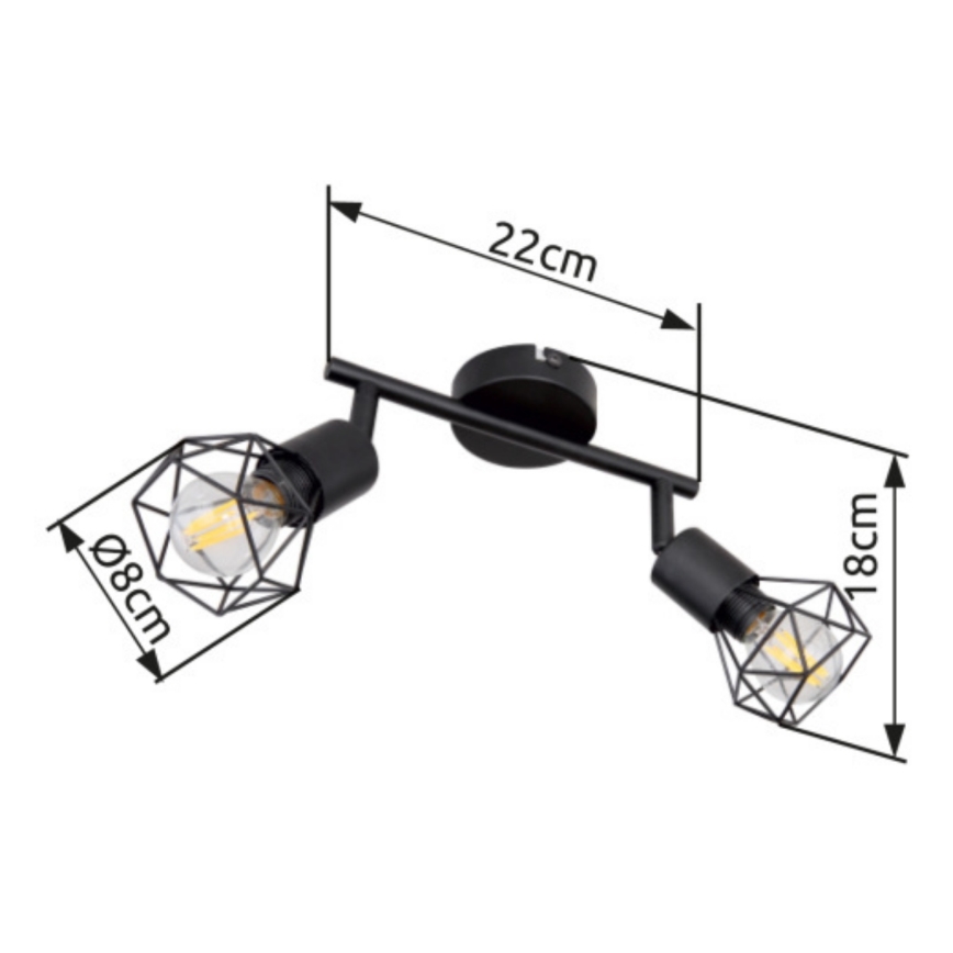 Brilagi - Candeeiro de focos CAGE 2xE14/40W/230V