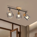 BRILAGI - Candeeiro de focos HYGGE 3xE14/15W/230V madeira/fumê