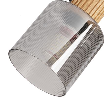 Brilagi - Candeeiro de focos HYGGE 3xE14/15W/230V madeira/fumê