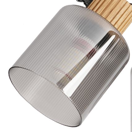 Brilagi - Candeeiro de focos HYGGE 3xE14/15W/230V madeira/fumê