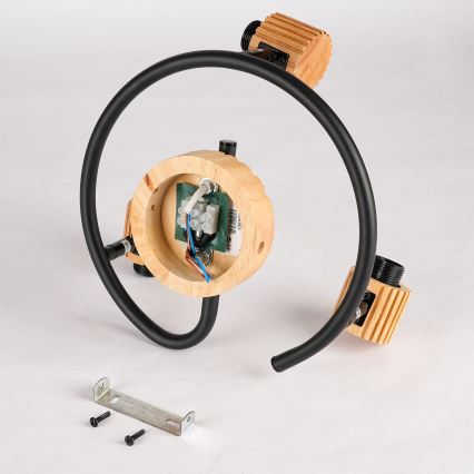 Brilagi - Candeeiro de focos HYGGE 3xE14/15W/230V madeira/fumê