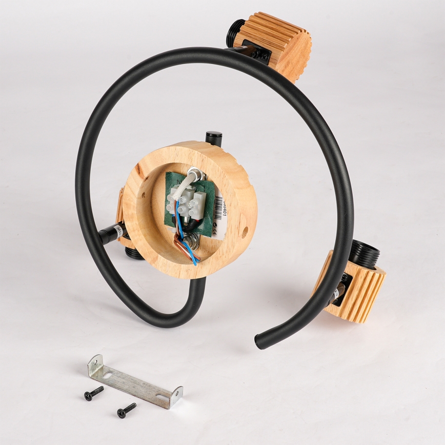 Brilagi - Candeeiro de focos HYGGE 3xE14/15W/230V madeira/fumê