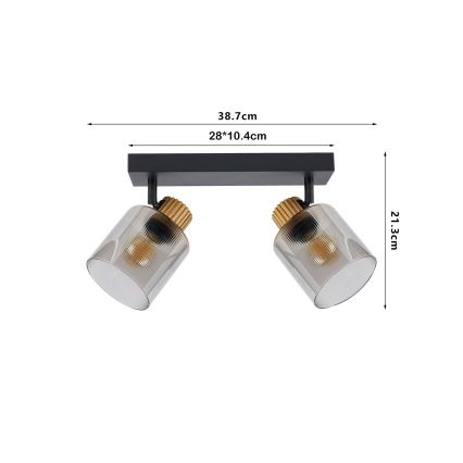 Brilagi - Candeeiro de focos HYGGE 3xE14/15W/230V preto/fumado
