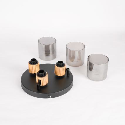 Brilagi - Candeeiro de focos HYGGE 3xE14/15W/230V preto/fumê